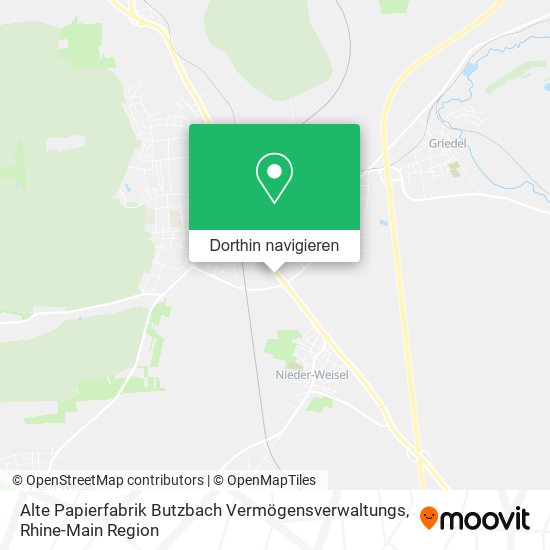 Alte Papierfabrik Butzbach Vermögensverwaltungs Karte