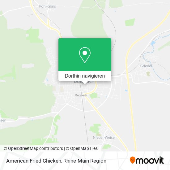 American Fried Chicken Karte