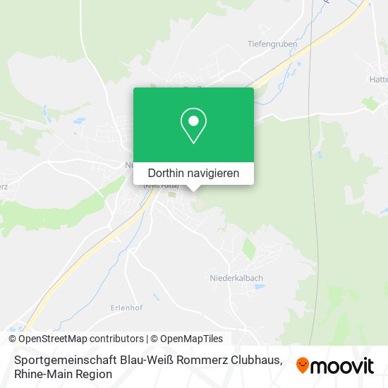 Sportgemeinschaft Blau-Weiß Rommerz Clubhaus Karte