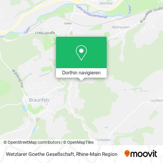Wetzlarer Goethe Gesellschaft Karte