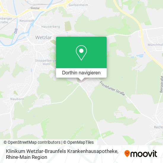 Klinikum Wetzlar-Braunfels Krankenhausapotheke Karte
