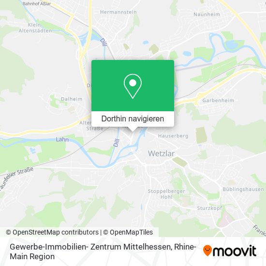 Gewerbe-Immobilien- Zentrum Mittelhessen Karte