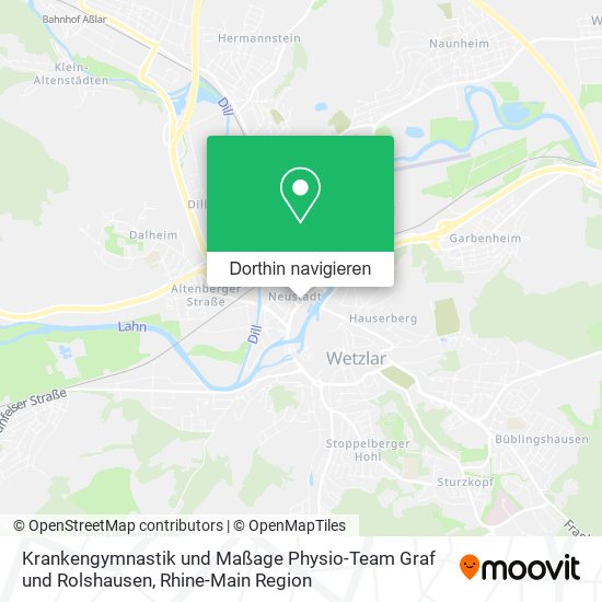 Krankengymnastik und Maßage Physio-Team Graf und Rolshausen Karte