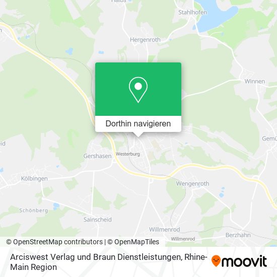Arciswest Verlag und Braun Dienstleistungen Karte