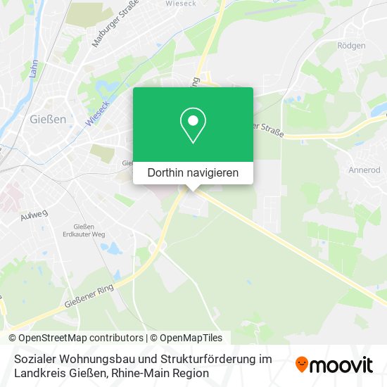 Sozialer Wohnungsbau und Strukturförderung im Landkreis Gießen Karte