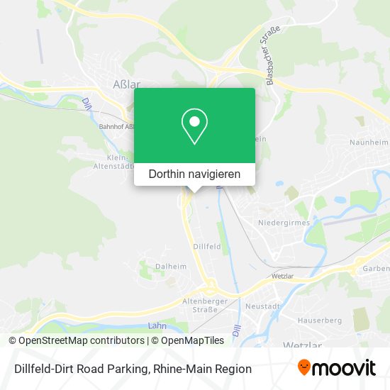 Dillfeld-Dirt Road Parking Karte