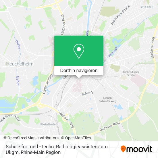 Schule für med.-Techn. Radiologieassistenz am Ukgm Karte