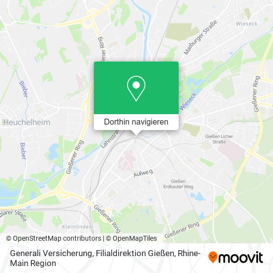 Generali Versicherung, Filialdirektion Gießen Karte