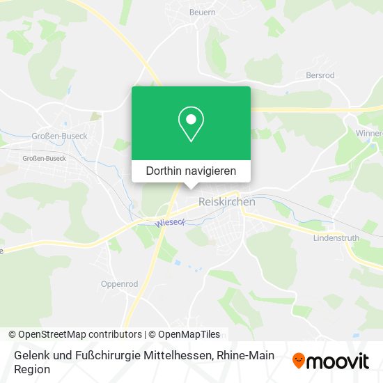 Gelenk und Fußchirurgie Mittelhessen Karte