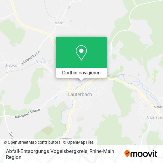 Abfall-Entsorgungs Vogelsbergkreis Karte