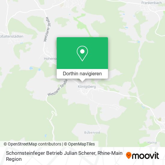 Schornsteinfeger Betrieb Julian Scherer Karte