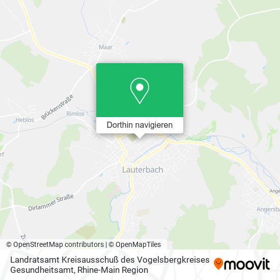 Landratsamt Kreisausschuß des Vogelsbergkreises Gesundheitsamt Karte