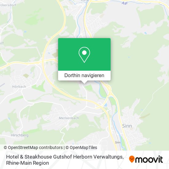 Hotel & Steakhouse Gutshof Herborn Verwaltungs Karte