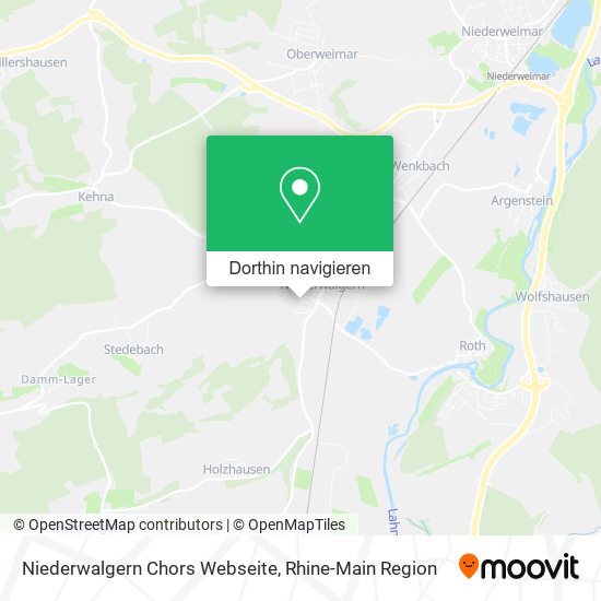 Niederwalgern Chors Webseite Karte