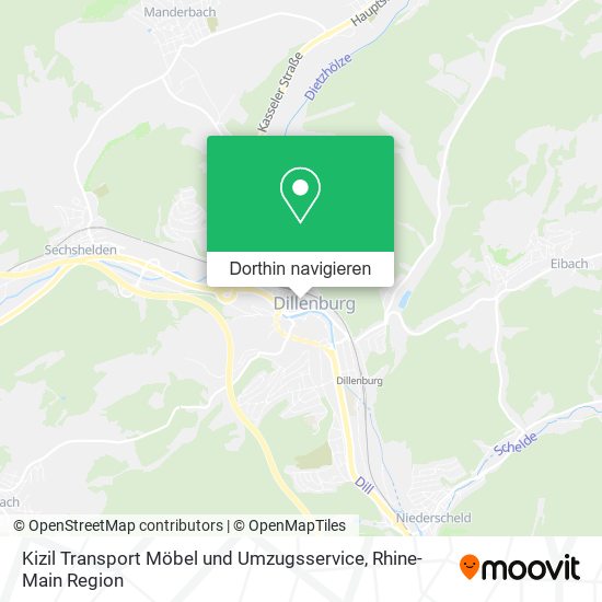 Kizil Transport Möbel und Umzugsservice Karte