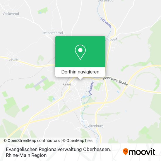 Evangelischen Regionalverwaltung Oberhessen Karte