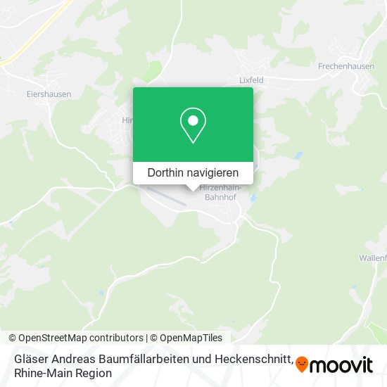 Gläser Andreas Baumfällarbeiten und Heckenschnitt Karte