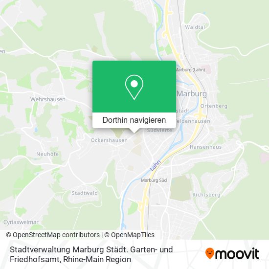 Stadtverwaltung Marburg Städt. Garten- und Friedhofsamt Karte