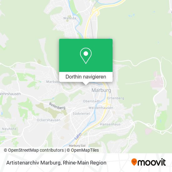 Artistenarchiv Marburg Karte
