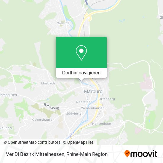 Ver.Di Bezirk Mittelhessen Karte