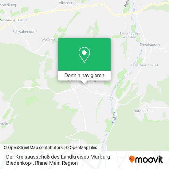 Der Kreisausschuß des Landkreises Marburg-Biedenkopf Karte