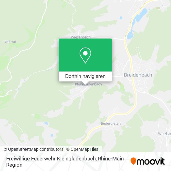Freiwillige Feuerwehr Kleingladenbach Karte