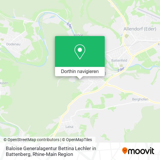 Baloise Generalagentur Bettina Lechler in Battenberg Karte