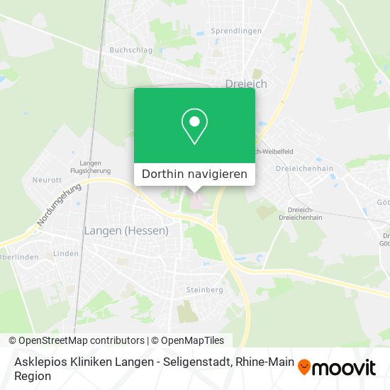 Asklepios Kliniken Langen - Seligenstadt Karte
