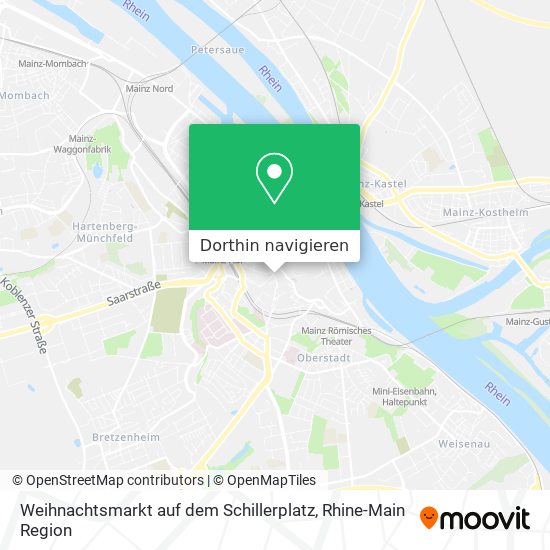 Weihnachtsmarkt auf dem Schillerplatz Karte