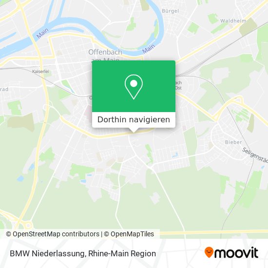 BMW Niederlassung Karte