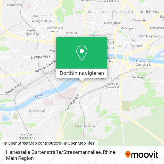 Haltestelle Gartenstraße / Stresemannallee Karte