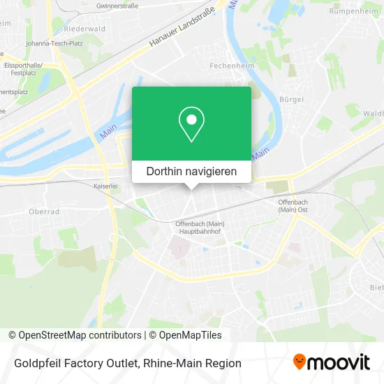 Goldpfeil Factory Outlet Karte