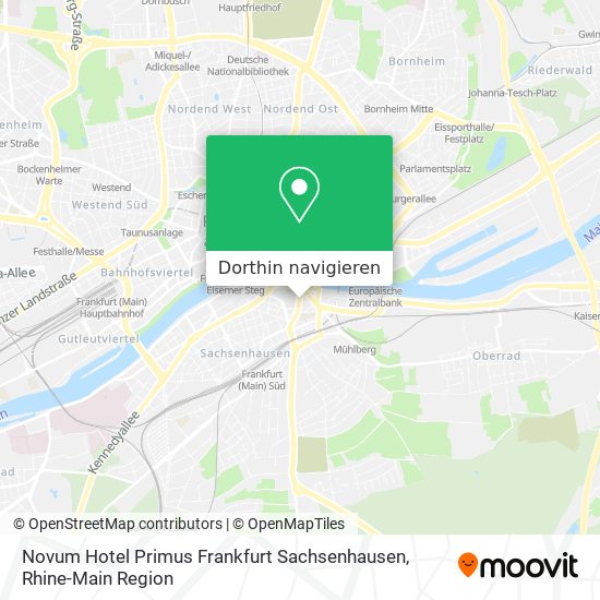Novum Hotel Primus Frankfurt Sachsenhausen Karte