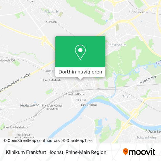 Klinikum Frankfurt Höchst Karte