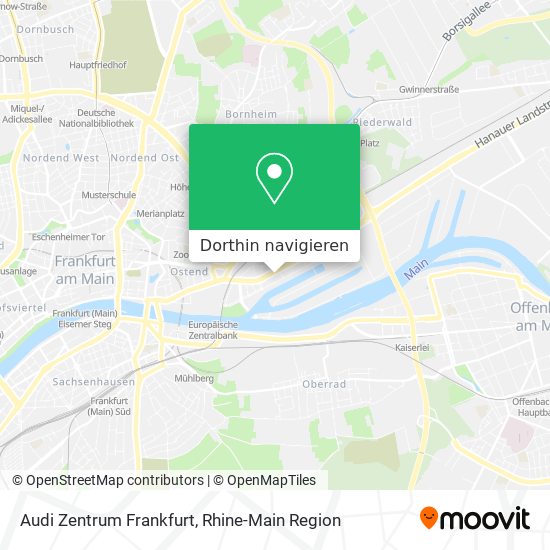 Audi Zentrum Frankfurt Karte