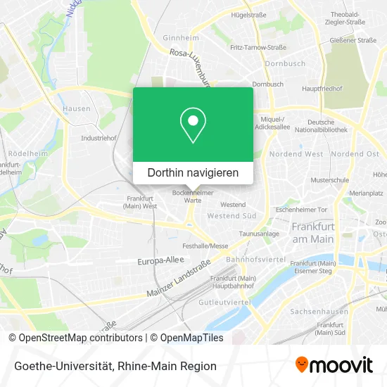 Goethe-Universität Karte