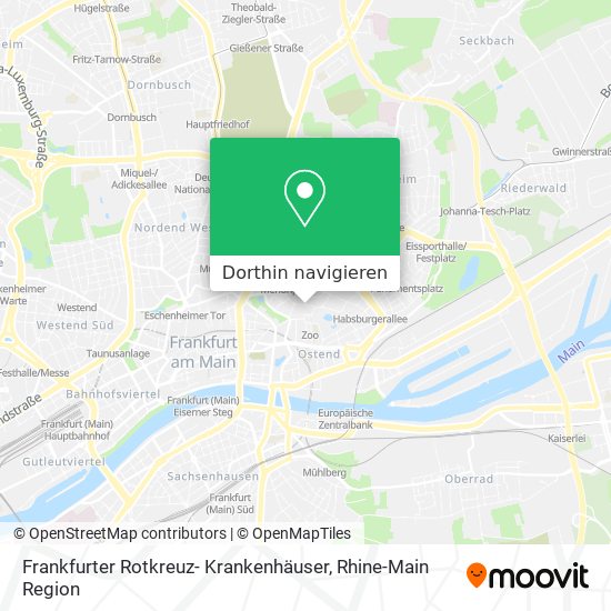 Frankfurter Rotkreuz- Krankenhäuser Karte