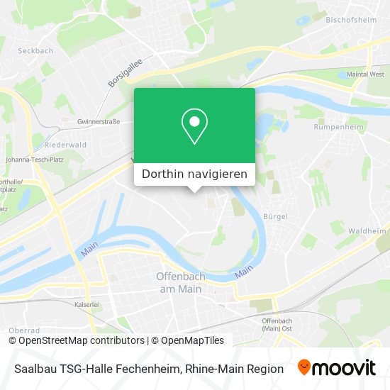 Saalbau TSG-Halle Fechenheim Karte
