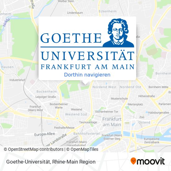 Goethe-Universität Karte