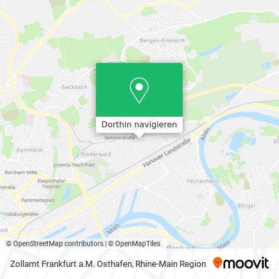 Zollamt Frankfurt a.M. Osthafen Karte