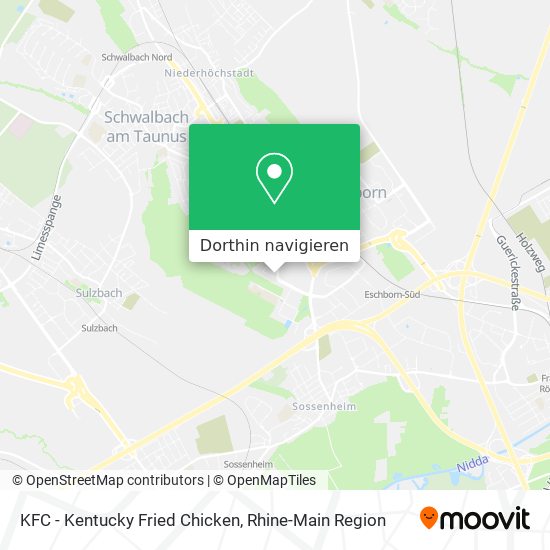 KFC - Kentucky Fried Chicken Karte