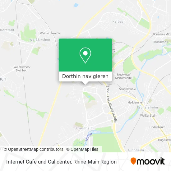 Internet Cafe und Callcenter Karte