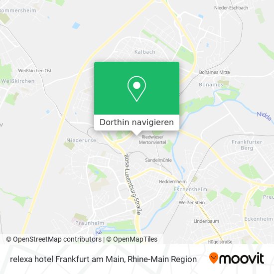 relexa hotel Frankfurt am Main Karte