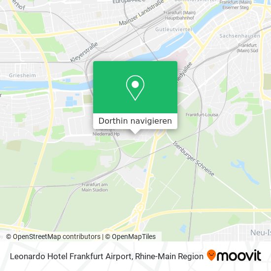 Leonardo Hotel Frankfurt Airport Karte