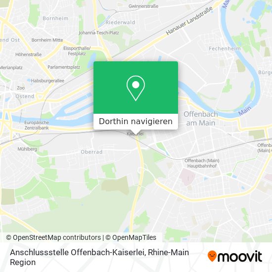 Anschlussstelle Offenbach-Kaiserlei Karte