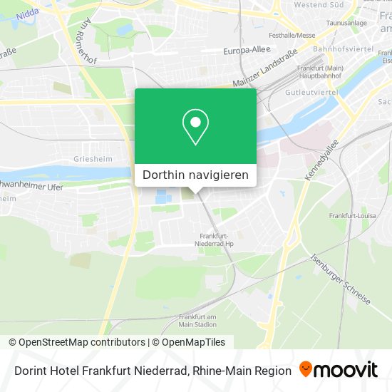 Dorint Hotel Frankfurt Niederrad Karte