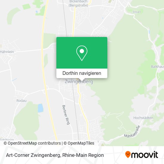 Art-Corner Zwingenberg Karte