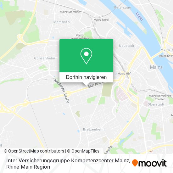 Inter Versicherungsgruppe Kompetenzcenter Mainz Karte