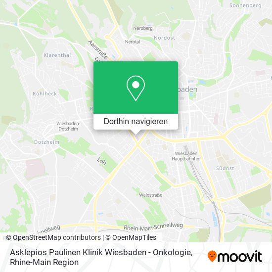 Asklepios Paulinen Klinik Wiesbaden - Onkologie Karte