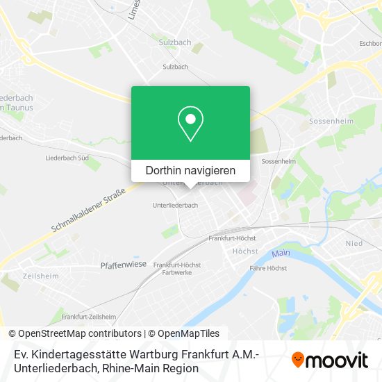 Ev. Kindertagesstätte Wartburg Frankfurt A.M.-Unterliederbach Karte